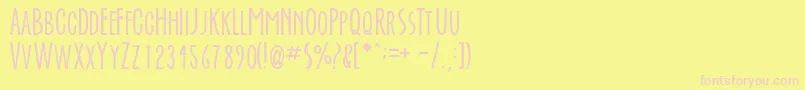Everafte Font – Pink Fonts on Yellow Background
