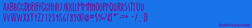 Everafte Font – Purple Fonts on Blue Background