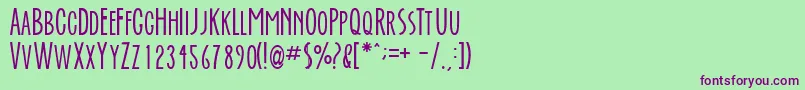 Everafte Font – Purple Fonts on Green Background