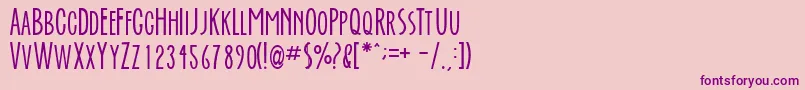 Everafte Font – Purple Fonts on Pink Background