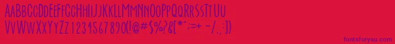 Everafte Font – Purple Fonts on Red Background