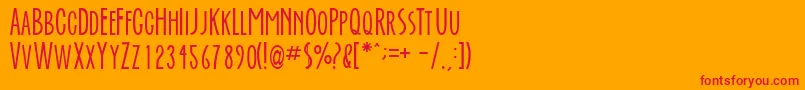Everafte Font – Red Fonts on Orange Background