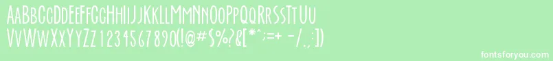 Everafte Font – White Fonts on Green Background