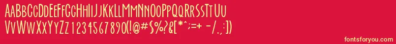 Everafte Font – Yellow Fonts on Red Background