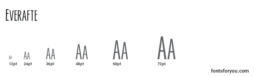 Everafte Font Sizes
