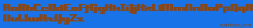 OnakiteBold Font – Brown Fonts on Blue Background