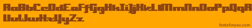 OnakiteBold Font – Brown Fonts on Orange Background