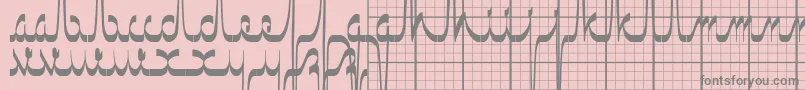 フォントEcgsaji – ピンクの背景に灰色の文字