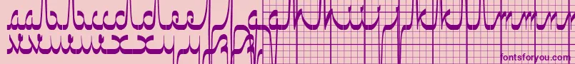 Шрифт Ecgsaji – фиолетовые шрифты на розовом фоне