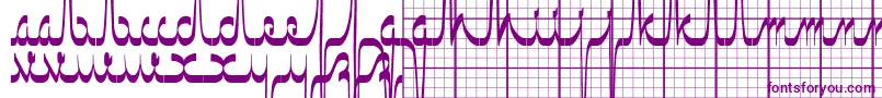 Шрифт Ecgsaji – фиолетовые шрифты на белом фоне