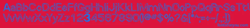 Whalw Font – Blue Fonts on Red Background
