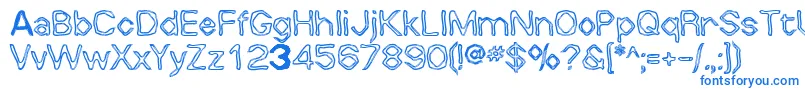 Whalw Font – Blue Fonts on White Background