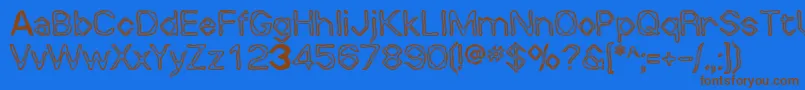 Whalw Font – Brown Fonts on Blue Background