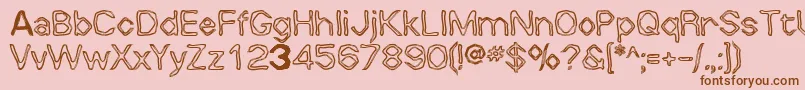 More about Whalw Font Whalw Font – Brown Fonts on Pink Background