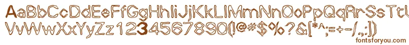 Whalw Font – Brown Fonts on White Background