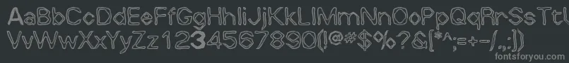 Whalw Font – Gray Fonts on Black Background