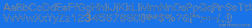 Whalw Font – Gray Fonts on Blue Background