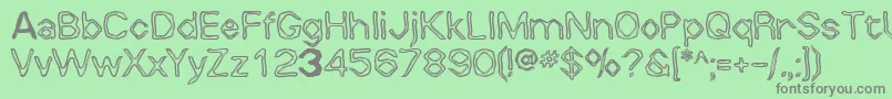 Whalw Font – Gray Fonts on Green Background