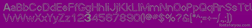 Whalw Font – Gray Fonts on Purple Background