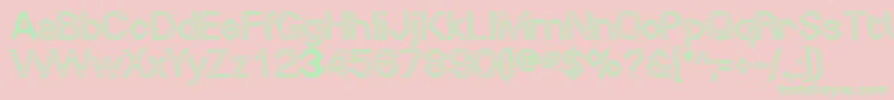 Whalw Font – Green Fonts on Pink Background