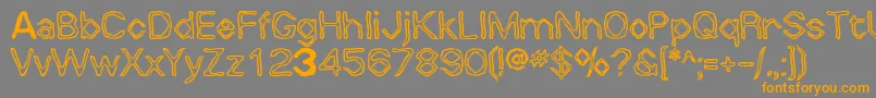 Whalw Font – Orange Fonts on Gray Background