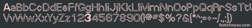 Whalw Font – Pink Fonts on Black Background