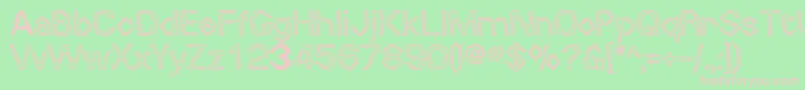 Whalw Font – Pink Fonts on Green Background