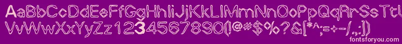 Whalw Font – Pink Fonts on Purple Background