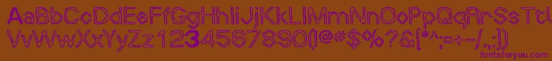 Whalw Font – Purple Fonts on Brown Background