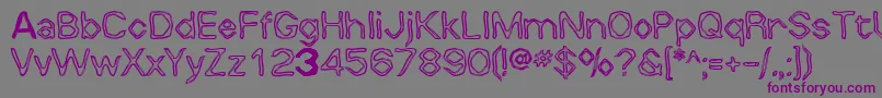 Whalw Font – Purple Fonts on Gray Background