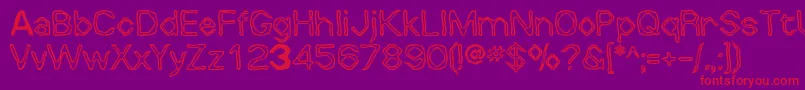 Whalw Font – Red Fonts on Purple Background