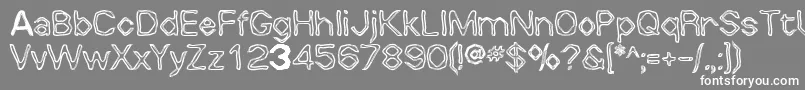Whalw Font – White Fonts on Gray Background