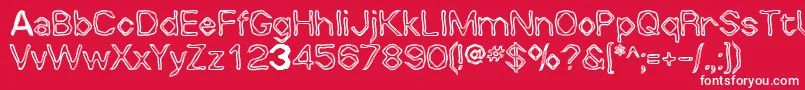 Whalw Font – White Fonts on Red Background