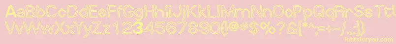 Whalw Font – Yellow Fonts on Pink Background