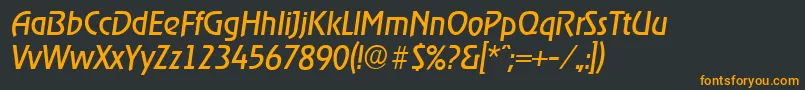 OnstageserialItalic Font – Orange Fonts on Black Background