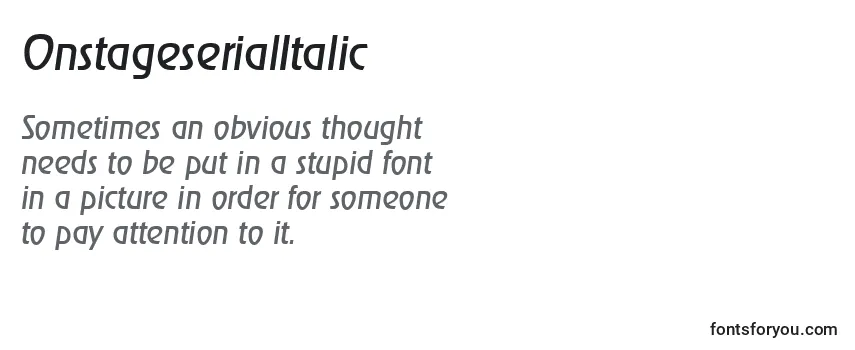 OnstageserialItalic Font