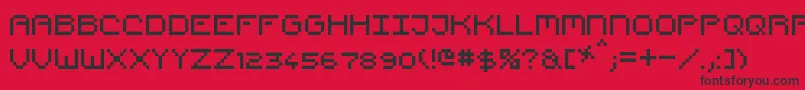 Шрифт PixelCountdown – чёрные шрифты на красном фоне