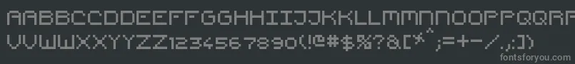 Fonte PixelCountdown – fontes cinzas em um fundo preto