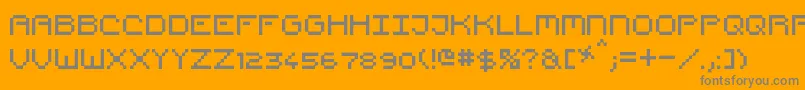 PixelCountdown Font – Gray Fonts on Orange Background