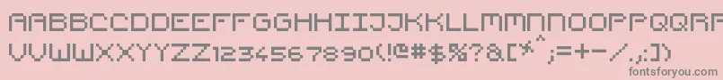 fuente PixelCountdown – Fuentes Grises Sobre Fondo Rosa