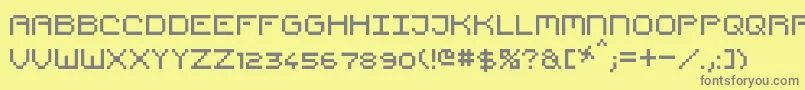 Шрифт PixelCountdown – серые шрифты на жёлтом фоне