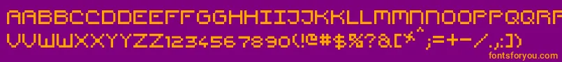 PixelCountdown Font – Orange Fonts on Purple Background