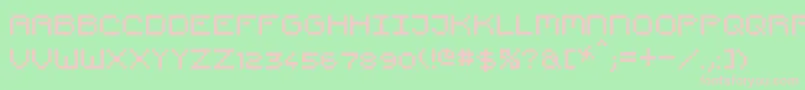 PixelCountdown-fontti – vaaleanpunaiset fontit vihreällä taustalla