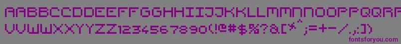 PixelCountdown Font – Purple Fonts on Gray Background