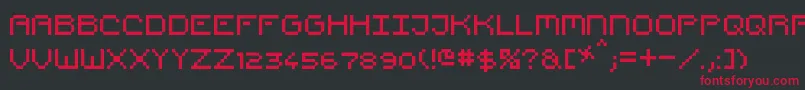 fuente PixelCountdown – Fuentes Rojas Sobre Fondo Negro