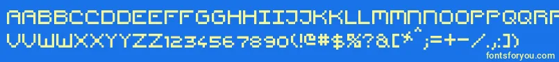 Шрифт PixelCountdown – жёлтые шрифты на синем фоне