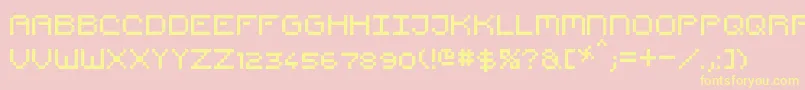 PixelCountdown Font – Yellow Fonts on Pink Background