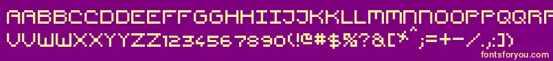 PixelCountdown Font – Yellow Fonts on Purple Background