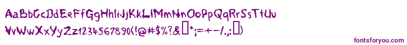 VoodooSpirits Font – Purple Fonts on White Background