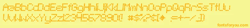 Sftelegraphic Italic Font – Orange Fonts on Yellow Background